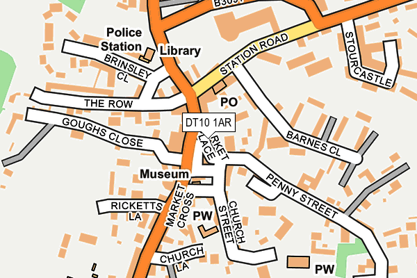 Map of MARKET PLACE (STURMINSTER) MANAGEMENT COMPANY LIMITED at local scale