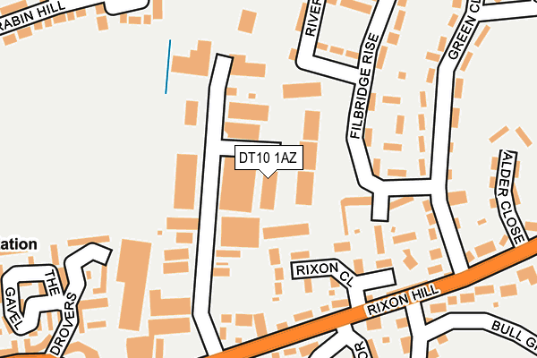 DT10 1AZ map - OS OpenMap – Local (Ordnance Survey)