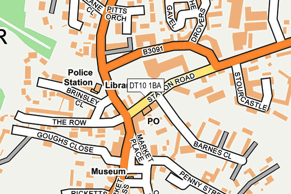 DT10 1BA map - OS OpenMap – Local (Ordnance Survey)