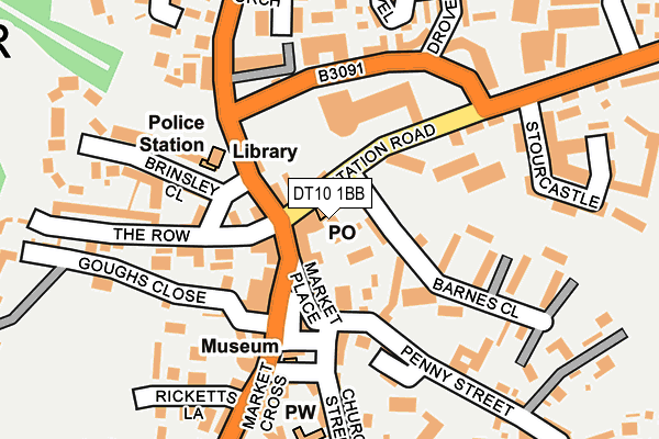 DT10 1BB map - OS OpenMap – Local (Ordnance Survey)