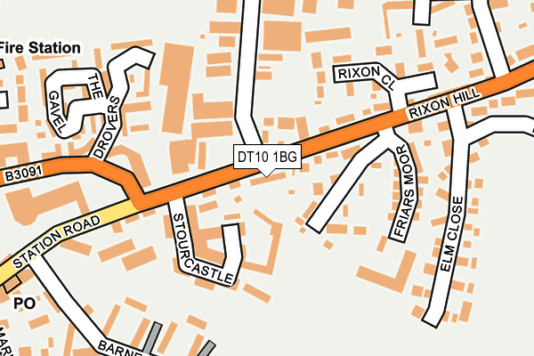 DT10 1BG map - OS OpenMap – Local (Ordnance Survey)