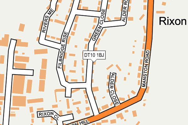 DT10 1BJ map - OS OpenMap – Local (Ordnance Survey)