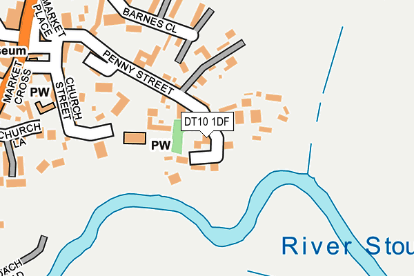 DT10 1DF map - OS OpenMap – Local (Ordnance Survey)