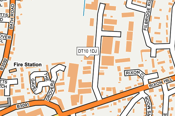 DT10 1DJ map - OS OpenMap – Local (Ordnance Survey)
