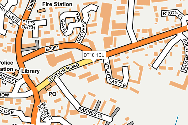 DT10 1DL map - OS OpenMap – Local (Ordnance Survey)