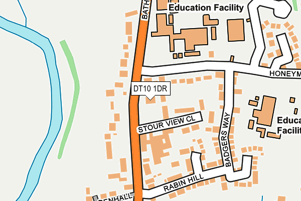 DT10 1DR map - OS OpenMap – Local (Ordnance Survey)