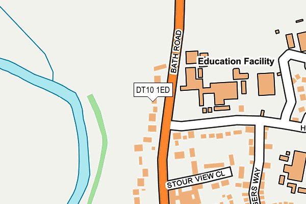 DT10 1ED map - OS OpenMap – Local (Ordnance Survey)