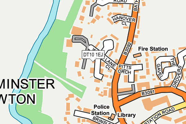 DT10 1EJ map - OS OpenMap – Local (Ordnance Survey)