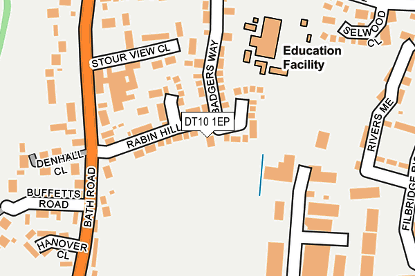 DT10 1EP map - OS OpenMap – Local (Ordnance Survey)