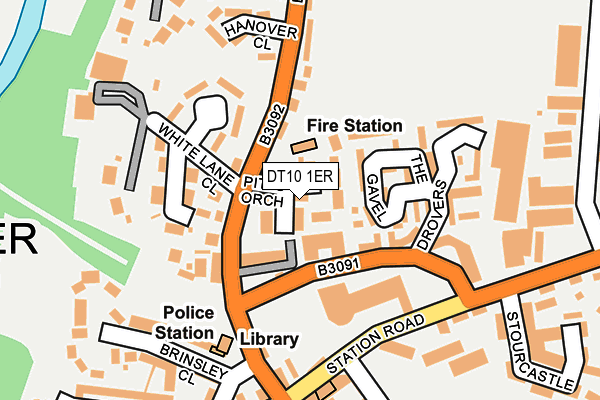 DT10 1ER map - OS OpenMap – Local (Ordnance Survey)