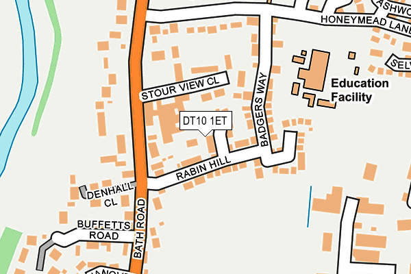 DT10 1ET map - OS OpenMap – Local (Ordnance Survey)