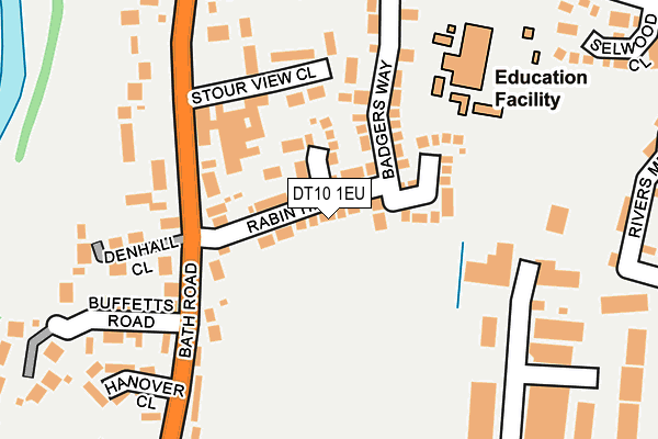 DT10 1EU map - OS OpenMap – Local (Ordnance Survey)