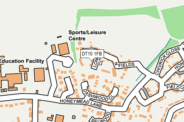 DT10 1FB map - OS OpenMap – Local (Ordnance Survey)
