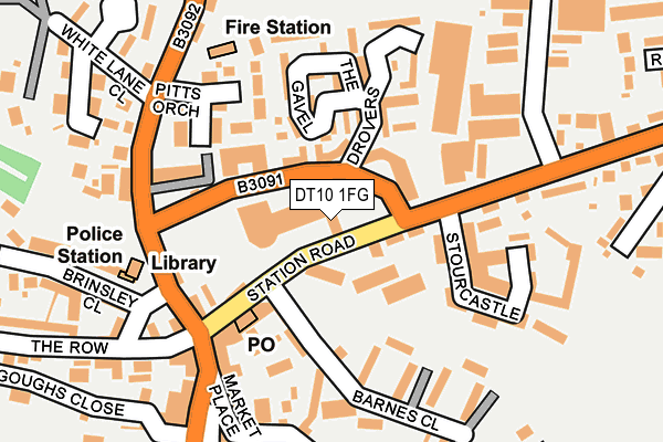 DT10 1FG map - OS OpenMap – Local (Ordnance Survey)