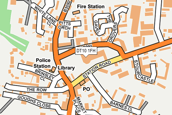 DT10 1FH map - OS OpenMap – Local (Ordnance Survey)