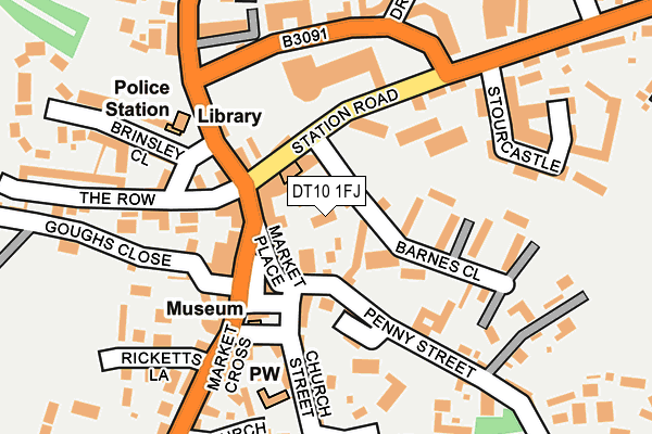 DT10 1FJ map - OS OpenMap – Local (Ordnance Survey)