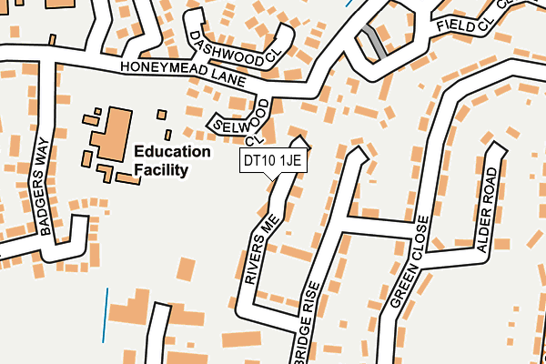 DT10 1JE map - OS OpenMap – Local (Ordnance Survey)