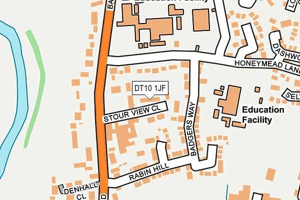 DT10 1JF map - OS OpenMap – Local (Ordnance Survey)
