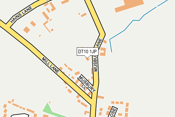DT10 1JP map - OS OpenMap – Local (Ordnance Survey)