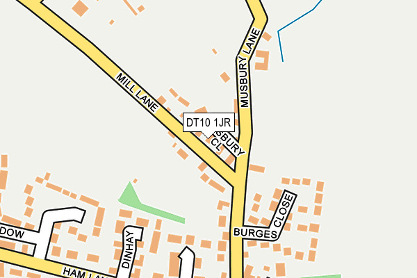 DT10 1JR map - OS OpenMap – Local (Ordnance Survey)
