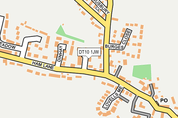 DT10 1JW map - OS OpenMap – Local (Ordnance Survey)