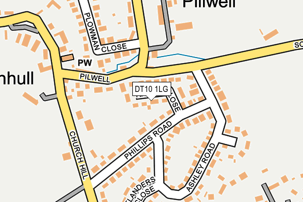 DT10 1LG map - OS OpenMap – Local (Ordnance Survey)