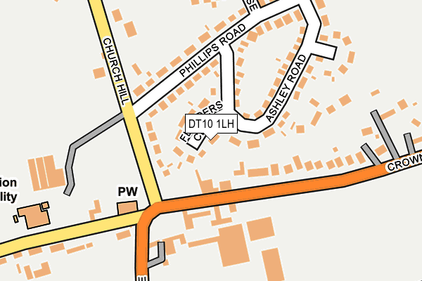 DT10 1LH map - OS OpenMap – Local (Ordnance Survey)