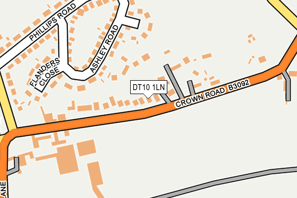 DT10 1LN map - OS OpenMap – Local (Ordnance Survey)