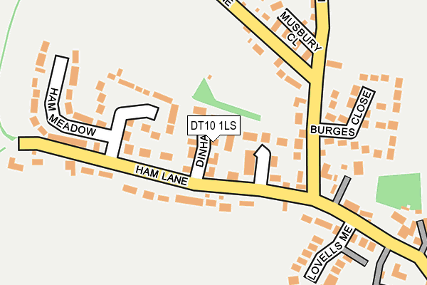 DT10 1LS map - OS OpenMap – Local (Ordnance Survey)