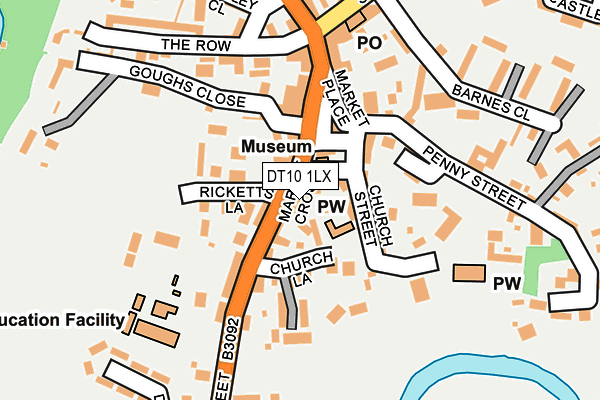 DT10 1LX map - OS OpenMap – Local (Ordnance Survey)