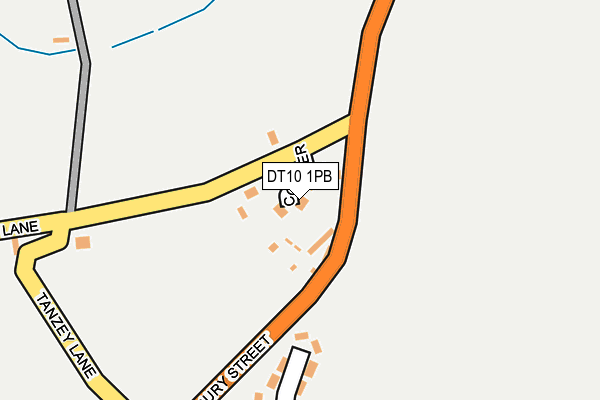 DT10 1PB map - OS OpenMap – Local (Ordnance Survey)