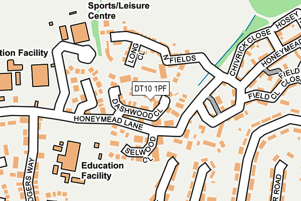 DT10 1PF map - OS OpenMap – Local (Ordnance Survey)