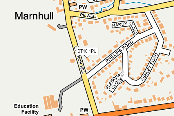 DT10 1PU map - OS OpenMap – Local (Ordnance Survey)