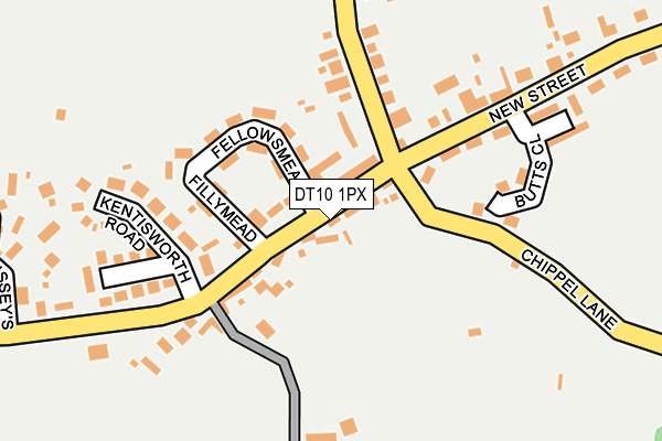 DT10 1PX map - OS OpenMap – Local (Ordnance Survey)