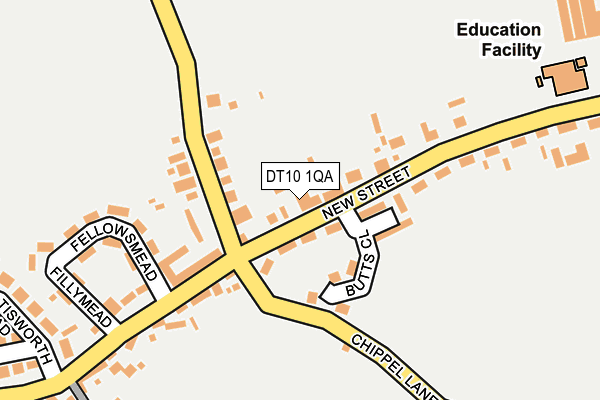 DT10 1QA map - OS OpenMap – Local (Ordnance Survey)