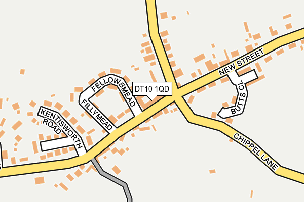 DT10 1QD map - OS OpenMap – Local (Ordnance Survey)
