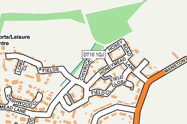 DT10 1QJ map - OS OpenMap – Local (Ordnance Survey)