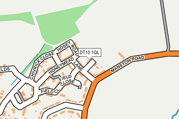 DT10 1QL map - OS OpenMap – Local (Ordnance Survey)