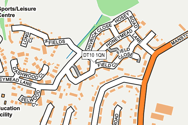 DT10 1QN map - OS OpenMap – Local (Ordnance Survey)