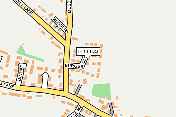 DT10 1QQ map - OS OpenMap – Local (Ordnance Survey)