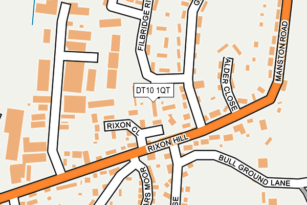 DT10 1QT map - OS OpenMap – Local (Ordnance Survey)