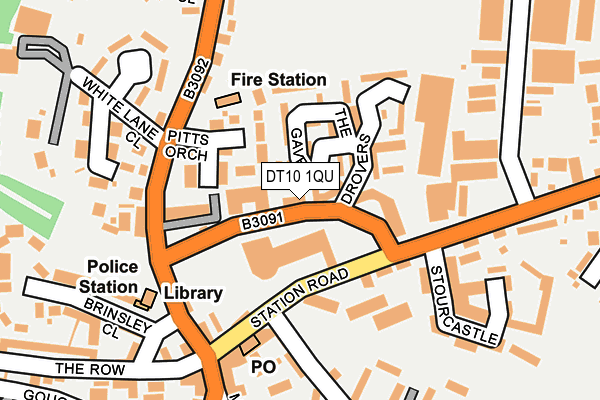 DT10 1QU map - OS OpenMap – Local (Ordnance Survey)