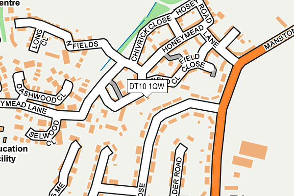 DT10 1QW map - OS OpenMap – Local (Ordnance Survey)