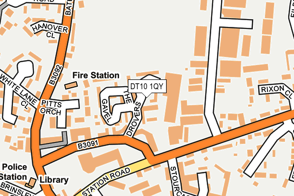 DT10 1QY map - OS OpenMap – Local (Ordnance Survey)