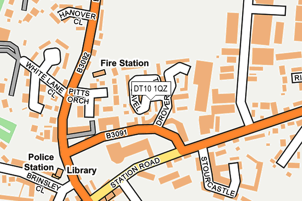 DT10 1QZ map - OS OpenMap – Local (Ordnance Survey)