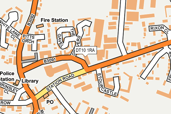 DT10 1RA map - OS OpenMap – Local (Ordnance Survey)