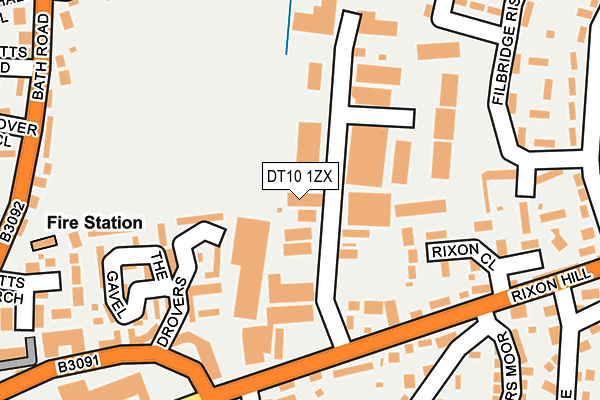 DT10 1ZX map - OS OpenMap – Local (Ordnance Survey)