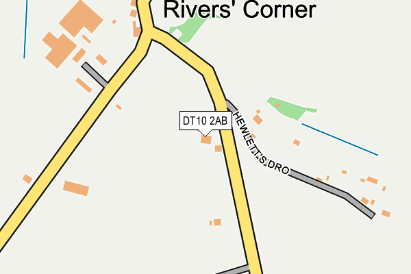 DT10 2AB map - OS OpenMap – Local (Ordnance Survey)
