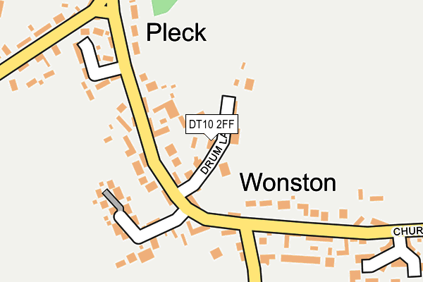 DT10 2FF map - OS OpenMap – Local (Ordnance Survey)