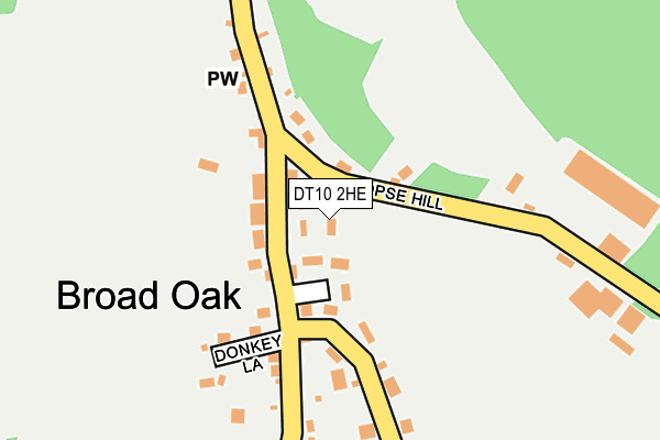 DT10 2HE map - OS OpenMap – Local (Ordnance Survey)